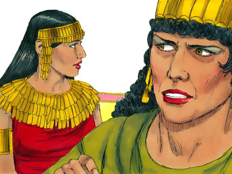 Herodiada zaś była żoną Filipa. Złamała ona jednak Prawo żydowskie – rozwiodła się ze swoim mężem i poślubiła jego brata przyrodniego, Heroda Antypasa. On również rozwiódł się ze swoją żoną, aby poślubić Herodiadę. Jej córką z pierwszego małżeństwa była Salome. – Slajd 2