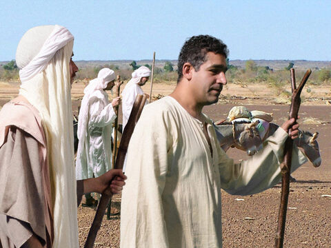 Dziesięciu braci wyruszyło w długą podróż do Egiptu. – Slajd 10
