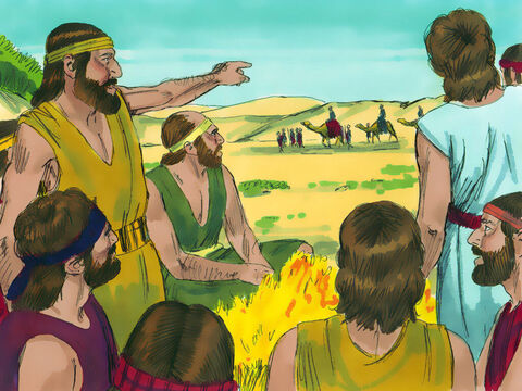 Wtedy Juda powiedział do braci: „Nie zabijajmy Józefa, ale sprzedajmy go tym Izmaelitom”. Bracia wyciągnęli więc Józefa ze studni i sprzedali go kupcom za 20 srebrników (ok. 130 gramów srebra).<br/> – Slajd 13