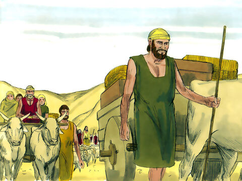 I wyruszył Jakub w drogę ze wszystkim, co miał. A w drodze Bóg powiedział do niego: „Nie bój się iść do Egiptu, bo tam uczynię cię wielkim narodem”. – Slajd 20