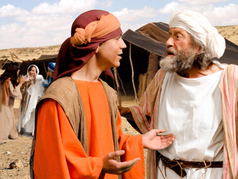 Józef donosił ojcu, co złego mówiono o braciach. – Slajd 3