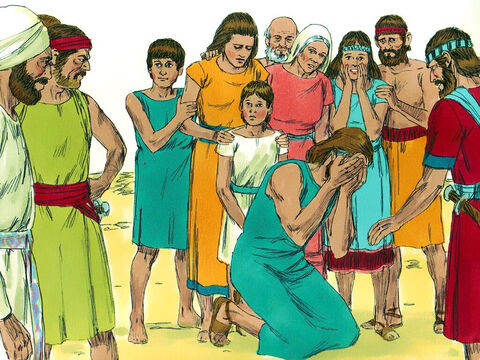 Z rodziny Zabdiego mieli wystąpić po kolei poszczególni mężczyźni, a los wskazał Akana. Wtedy Jozue kazał Akanowi, aby powiedział prawdę i przyznał się do tego, co zrobił. – Slajd 11