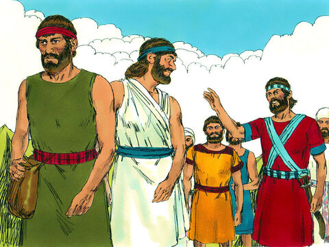 Jozue potajemnie wysłał dwóch zwiadowców, aby wybadali te ziemie i miasto Jerycho. – Slajd 7