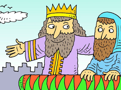 Król widział, że Daniel ciężko pracował i zawsze robił to, co było dobre i słuszne. Król uczynił Daniela szefem, ale inni pomocnicy króla chcieli być szefami zamiast niego. – Slajd 3