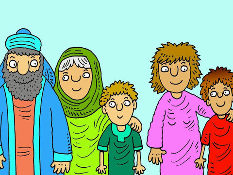 Abraham miał dwóch synów. Młodszy, Izaak, urodził się jego żonie Sarze, a starszy, Izmael, urodził się Hagar, egipskiej służącej jego żony Sary. – Slajd 2