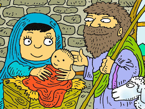 Ludzie czekali, a kiedy nadszedł właściwy czas, Jezus urodził się w Betlejem. – Slajd 3