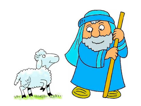Dawid był pasterzem, który troszczył się o swoje owce i chronił je. Napisał psalm o Panu, który był dla niego dobrym pasterzem. – Slajd 1