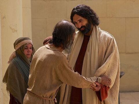Gdy Jezus spotkał go później w świątyni, powiedział do niego: „Wyzdrowiałeś! Nie grzesz już więcej, aby nie stało ci się coś gorszego!”. – Slajd 13