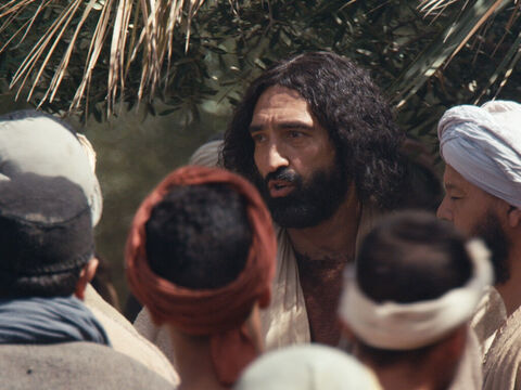 W okolicach Jerycha Jezus uzdrawia Bartymeusza, niewidomego żebraka. (Marka 10:46-52, Łukasza 18:35-43) – Slajd 6