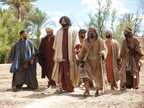 Jezus wybiera dwunastu mężczyzn na swoich uczniów. (Mateusza 10:2-4, Marka 3:13-19, Łukasza 6:12-16) – Slajd 20