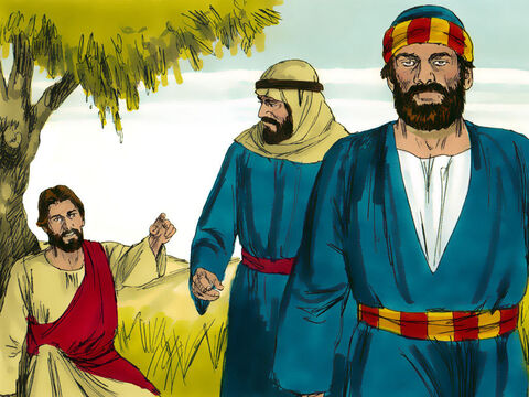 Kiedy nadeszło święto Paschy, Jezus posłał Piotra i Jana, aby znaleźli miejsce i przygotowali kolację paschalną. Powiedział do nich: „Gdy tylko wjedziecie do Jerozolimy, spotkacie mężczyznę z dzbanem wody. Pójdźcie za nim do domu, do którego wejdzie. Właściciel zaprowadzi was na górę, do dużego pomieszczenia. Tam przygotujcie dla nas posiłek”. – Slajd 1