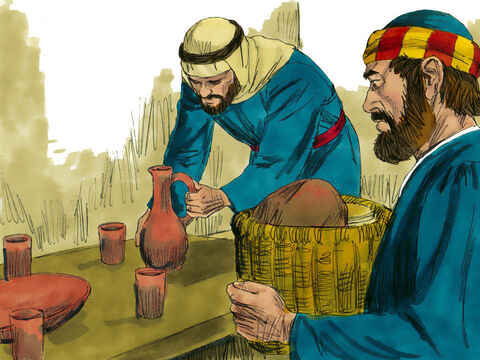 Piotr i Jan zaczęli przygotowywać kolację paschalną. – Slajd 4