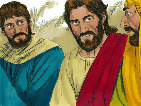 Judasz, który siedział blisko Jezusa, zapytał: „Panie, to chyba nie ja?”. A Jezus odpowiedział: „Ty to powiedziałeś”. – Slajd 11