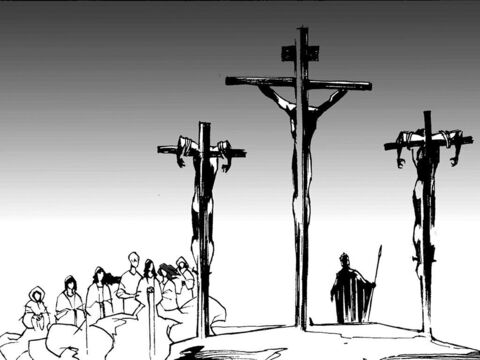 Matka i uczeń (Jana 19: 25–27).<br/>Moja rodzina i bliscy przyjaciele byli zrozpaczeni. – Slajd 16