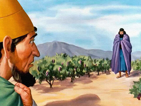 Kiedy król Achab dotarł do winnicy Nabota, jego serce zamarło. Zobaczył tam bowiem Eliasza – nieugiętego proroka Bożego! – Slajd 31