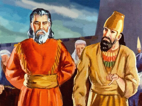 Król powiedział Danielowi, jak bardzo mu przykro, że dał się wplątać w intrygę, i że zgodnie z prawem Medów i Persów, nawet on sam nie może odwołać królewskiego dekretu. – Slajd 28