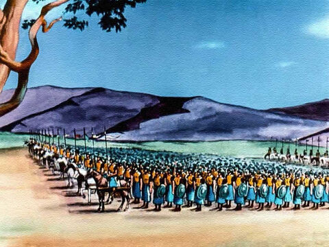 Armia Saula była dobrze wyposażona, świetnie wyszkolona i znacznie przewyższała liczebnie 600 ludzi Dawida. – Slajd 28