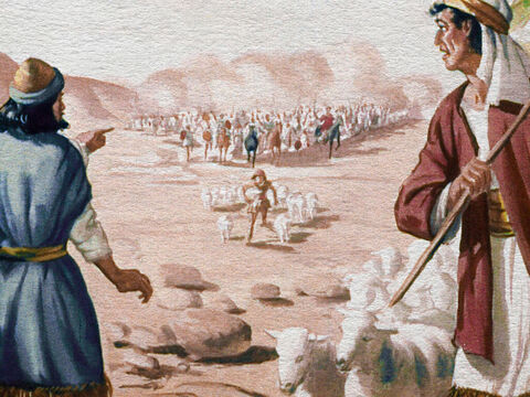 Biblia opowiada nam o czasach, kiedy Madianici – niegodziwy i wojowniczy lud – pojawili się jak plaga szarańczy na ziemi Izraela. – Slajd 1