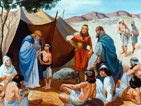 Dawno temu w ziemi Kanaan żyła rodzina pasterzy – Jakub i jego dwunastu synów. – Slajd 1