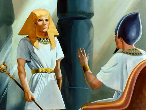 ... Józef został wielkim księciem Egiptu dzięki temu, że wyjaśnił jeden ze snów faraona. Z powodu mądrości i zdolności Józefa, które otrzymał od Boga, został on władcą całej ziemi egipskiej, drugim po samym królu. – Slajd 32