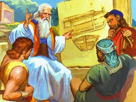 Miała zostać zbudowana ogromna łódź i Bóg powiedział Noemu dokładnie, jak ma ją zbudować. – Slajd 14