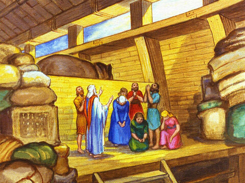 Przez cały ten czas Noe i jego rodzina po prostu czekali na Pana. – Slajd 28