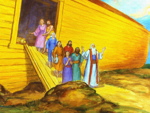Wkrótce potem Bóg powiedział Noemu, żeby zabrał swoją rodzinę... – Slajd 44
