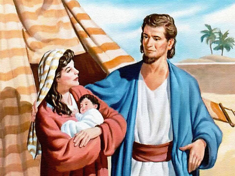 Niedługo potem Bóg odpowiedział na modlitwę Anny. Byli z mężem bardzo szczęśliwi, kiedy urodził im się malutki chłopiec. Nazwali go Samuel, co znaczy: „Wyproszony u Boga”. – Slajd 8