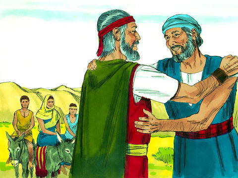 Mojżesz przekazał Aaronowi wszystko, co powiedział mu Bóg. Potem wyruszyli do Egiptu. Kiedy tam dotarli, powiedzieli przywódcom Hebrajczyków o planach Boga, który chciał ich uratować z niewoli. – Slajd 24