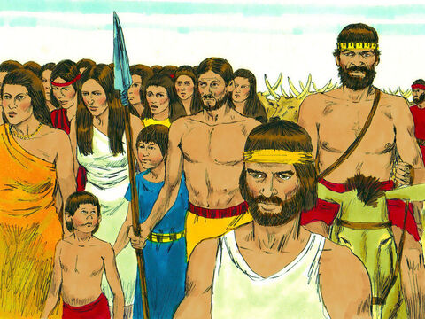 Na pustyni Izraelici zaczęli szemrać przeciwko Mojżeszowi i Aaronowi, bo nie mieli jedzenia. – Slajd 12
