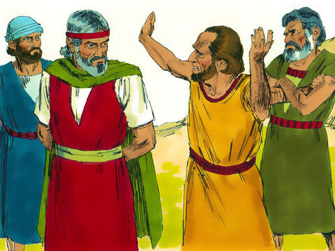 Kiedy Izraelici rozbili obóz w Refidim, nie było tam wody do picia. Znowu szemrali i narzekali przeciwko Mojżeszowi. „Daj nam wody do picia” – żądali. „Dlaczego kłócicie się ze mną? Dlaczego wystawiacie Pana na próbę?” – zapytał ich Mojżesz.<br/> – Slajd 28