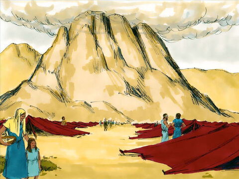 Mojżesz przebywał na Górze Synaj 40 dni i nocy. Izraelici zaczęli powątpiewać w to, że jeszcze kiedykolwiek wróci. – Slajd 1