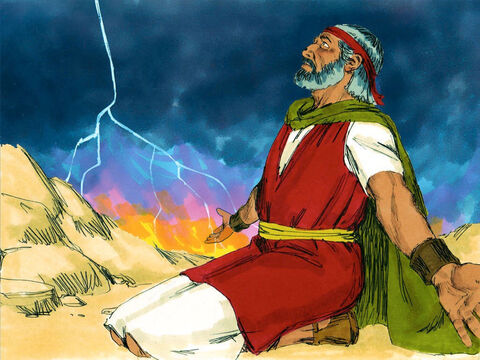 Bóg bardzo się rozgniewał na Izraelitów i powiedział Mojżeszowi, że chce zniszczyć ten lud. – Slajd 10