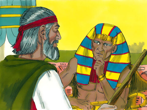 Faraon kazał wezwać Mojżesza i Aarona: „Zgrzeszyłem przeciwko Bogu i przeciwko wam. Wybaczcie mi i wstawcie się u Pana, aby zabrał tę okropną plagę” – prosił. – Slajd 4