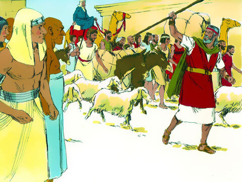 Kiedy faraon wypuścił Izraelitów, ci pośpiesznie opuścili Egipt.<br/> – Slajd 1