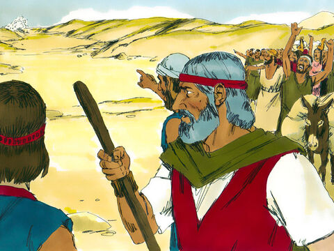 Izraelici zaczęli robić wyrzuty Mojżeszowi: „Czy przyprowadziłeś nas tutaj, abyśmy zginęli na pustyni? Wolimy raczej być niewolnikami w Egipcie niż umierać na pustyni”. – Slajd 10