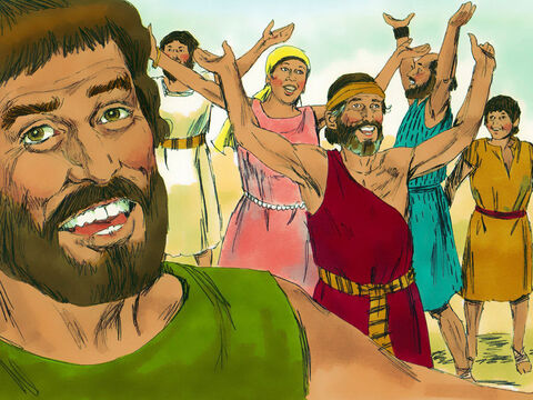 Mojżesz i wszyscy uratowani Izraelici zaśpiewali Panu pieśń, dziękując za Jego ratunek. – Slajd 20