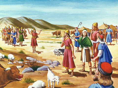 Odrzucenie Boga spowodowało różnego rodzaju problemy dla Izraela. Nie mogli znaleźć wody. Oni i ich zwierzęta bardzo odczuwali pragnienie. – Slajd 6