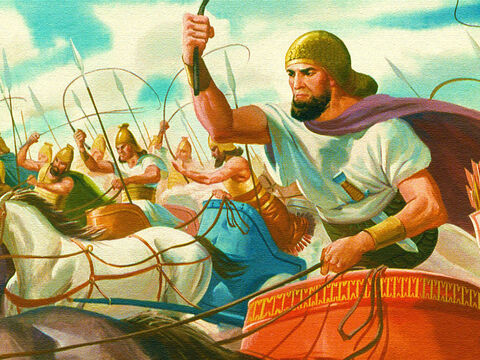 Wyruszyła na nich ogromna armia kananejska. – Slajd 16