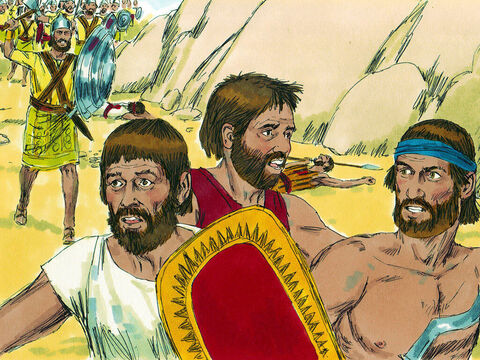 Amalekici, wsparci przez Kananejczyków zamieszkujących góry, zeszli na dół, pobili ich i puścili się za nimi w pościg. – Slajd 20