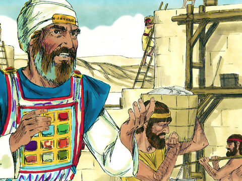 Arcykapłan Eliaszib i inni kapłani odbudowywali Bramę Owczą. – Slajd 2