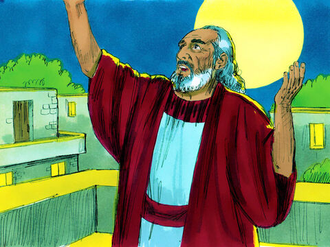 Noe był człowiekiem prawym i posłusznym Bogu. Miał on trzech synów: Sema, Chama i Jafeta. – Slajd 1
