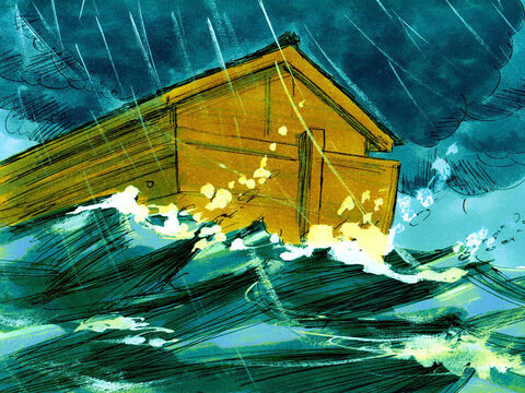 Woda pokrywała ziemię przez 150 dni i uratowali się tylko ci, którzy byli w arce. – Slajd 13