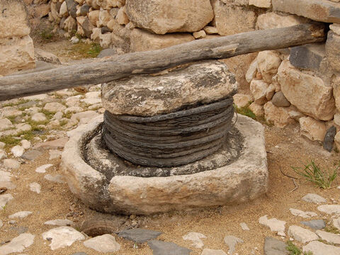 Plecionki z oliwkami umieszczano pod kruszącym kamieniem. – Slajd 21