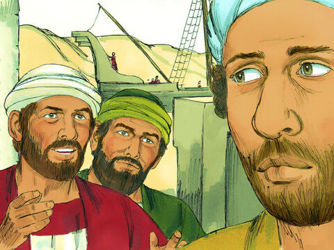 Kiedy wysiedli w Perge, Jan Marek zdecydował, że wraca do Jerozolimy. – Slajd 3