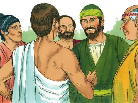 W ten sposób zakończyli rozmowę z nim. Niektórzy jednak uwierzyli. Wśród nich był Dionizy, członek rady Areopagu i kobieta o imieniu Damaris. – Slajd 13