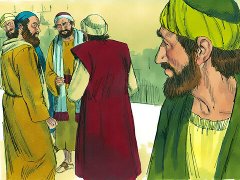 Szaweł wrócił do Jerozolimy i próbował przyłączyć się do wierzących. Wszyscy jednak się go bali i nie wierzyli, że został uczniem Pana Jezusa. – Slajd 21