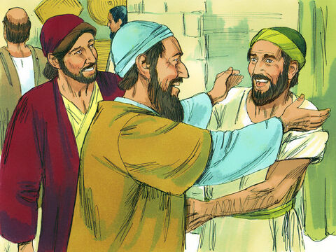 Po jakimś czasie dołączyli do niego Sylas i Tymoteusz, którzy przybyli z Berei. Razem też nadal śmiało mówili innym o Panu Jezusie. – Slajd 4