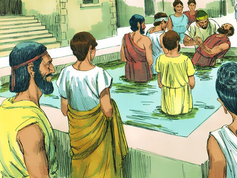 Także wielu innych Koryntian uwierzyło i przyjęło chrzest. – Slajd 7