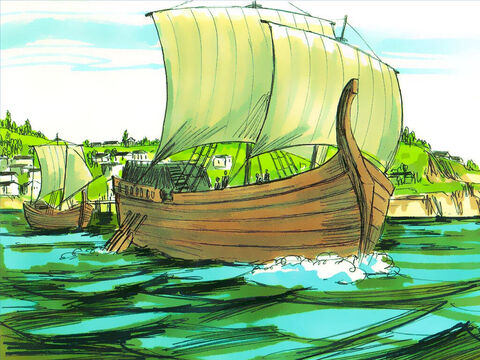 Stamtąd popłynęli statkiem na Cypr. Na tej wyspie Barnaba posiadał kawałek pola. Tam też schronili się niektórzy z prześladowanych chrześcijan. – Slajd 11